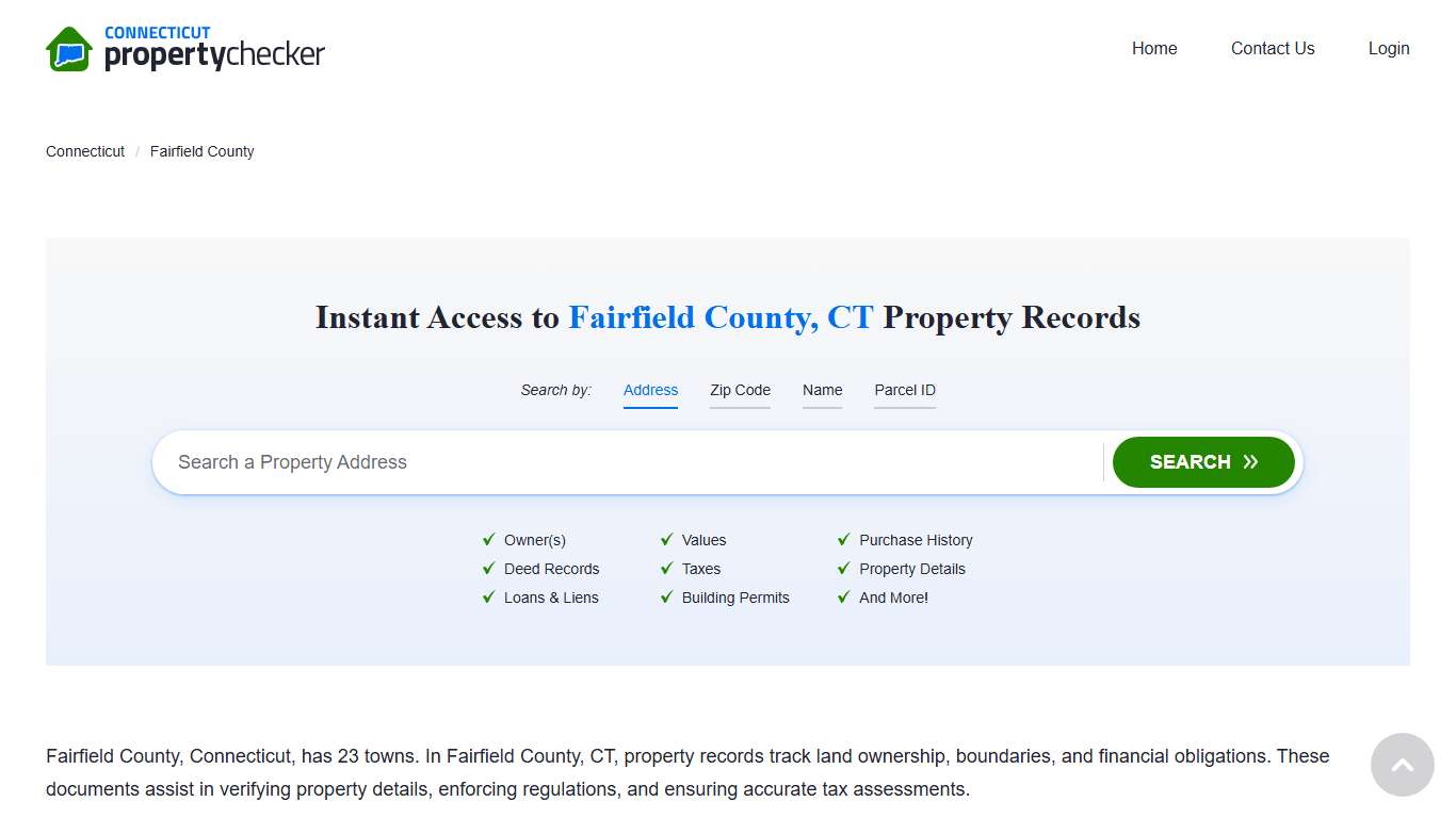 Fairfield County, CT Property Records | Owners, Deeds, Permits